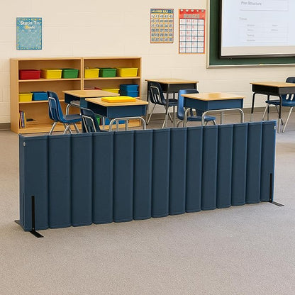 Versare VersiPanel Acoustical Partition Wall - Sound Panel Classroom Office Room Divider, Flexible Arrangement, Easy Roll-up Storage (Grey, 8' Wide x 48" Tall)