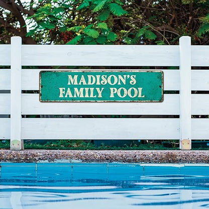Custom Rustic Sign, Personalized Decor Street Signs Gift, 32x8 Inches, ACM, Fade Resistant, Made in USA