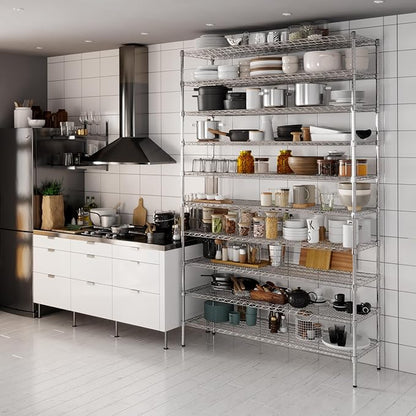 Regal Altair 18" Deep x 60" Wide x 96" Height Wire Shelving Kit | 10-Tier | NSF Commercial Storage Rack Unit