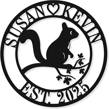 Custom Metal Squirrel Sign,Last Name Signs For Home,Personalized Metal Sign,Metal Name Signs Personalized,Personalized Family Name Sign,Personalized Metal Signs,Personalized Signs For Home,Metal Wall
