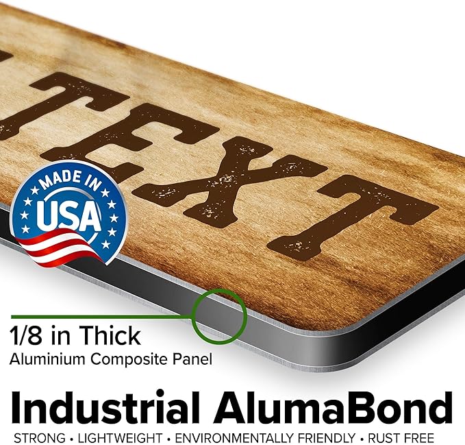 Custom Sign, Custom Street Sign, 11 Font Colors, 13 Font Styles, 4 Hole Options, 22 Sizes, 4x18 Inches, Rust Free DiBound, Fade Resistant, Made in USA by My Sign Center (Vintage)