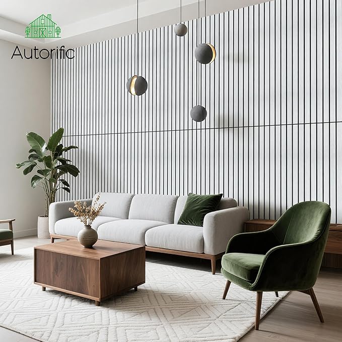 4 Pack Acoustic Wall Panels, Soundproof Panels with Simulated Wood Grain Finish, 47.2”x23.6” Decorative Acoustic Wall Panel for Office,Home Theater,Studio,Living Room, White Oak