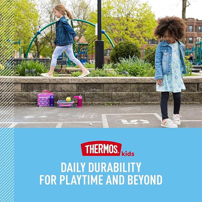 THERMOS FUNTAINER Water Bottle with Straw - 12 Ounce - Kids Stainless Steel Vacuum Insulated Water Bottle with Lid, Hot Wheels