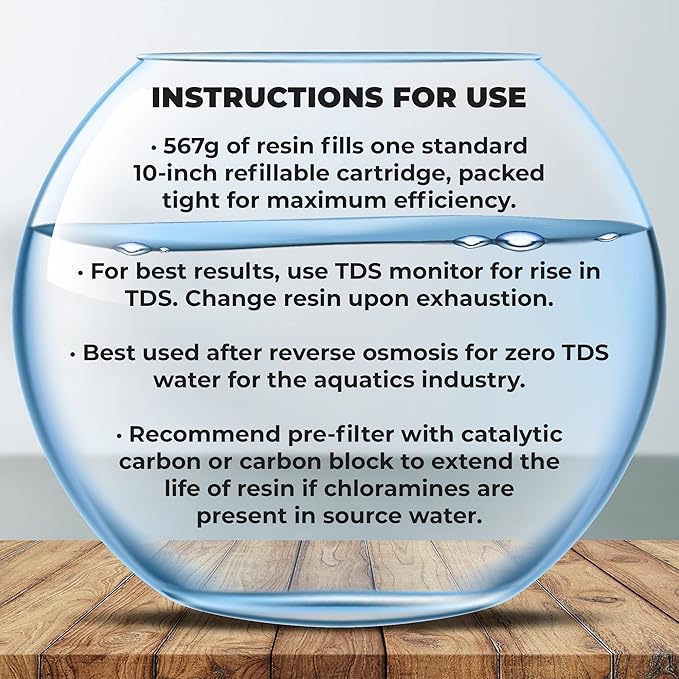 Kolar Labs LANXESS DI Deionization Resin – for Fish Tanks, Ponds & Aquariums, Reef Aquarium Grade, 567 Grams; 1.25lbs (1 Canister Refill)