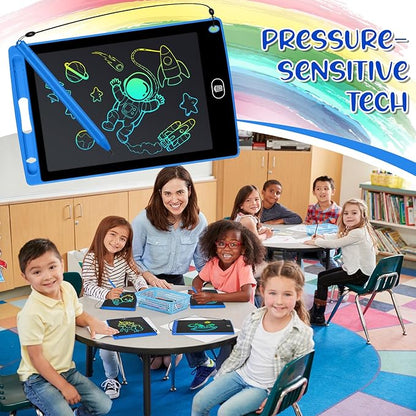 Zhehao 20 Pack LCD Writing Tablet for Kids: 8.5 Inch Colorful Drawing Doodle Boards - Reusable Erasable Doodle Board Educational Learning Toys Gifts for Toddlers Ages 3-8 Party Favors(Blue,Classic)