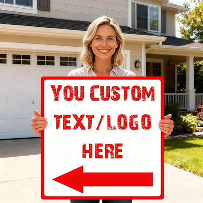 Custom Square Outdoor Signs - 10 * 10 inches - UV-resistant, for parks、 community areas、supermarket