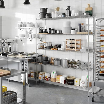 Regal Altair 14" Deep x 72" Wide x 86" Height Wire Shelving Kit | 5-Tier | NSF Commercial Storage Rack Unit