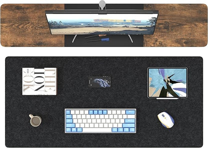 DAWNTREES Large Felt Desk Mat, 40''x16'' Full Desk Mouse Pad, Office Computer Desk Mat for Keyboard,100X40cm Felt Desktop Mat for Desk Pad Protector