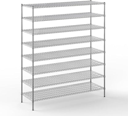 Regal Altair 24" Deep x 72" Wide x 86" Height Wire Shelving Kit | 8-Tier | NSF Commercial Storage Rack Unit