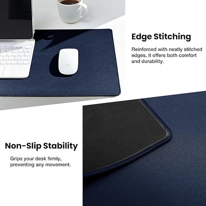 ALOANES Waterproof Mouse Pad with Durable Stitched Edge, Large Gaming Keyboard Pad, Non-Slip Rubber Base Mouse Mat, Desk pad for Gamer, Office & Home, Dark Blue Mousepad 27.6''x11.8''x0.12''