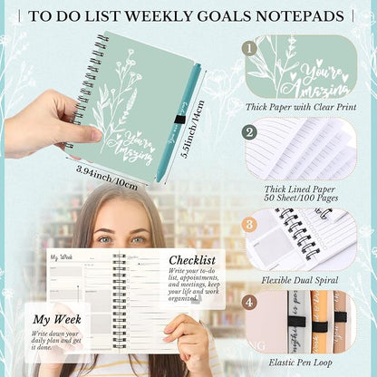 Resurhang 40 Pcs 20 Sets Employee Appreciation Gifts Bulk Inspirational Notebooks with Pens Small Notepads for Coworkers Staff Team Nurses Volunteers Students Teacher School Office Supplies | Back to School Gifts for Teacher Students, Employee Apprecia...