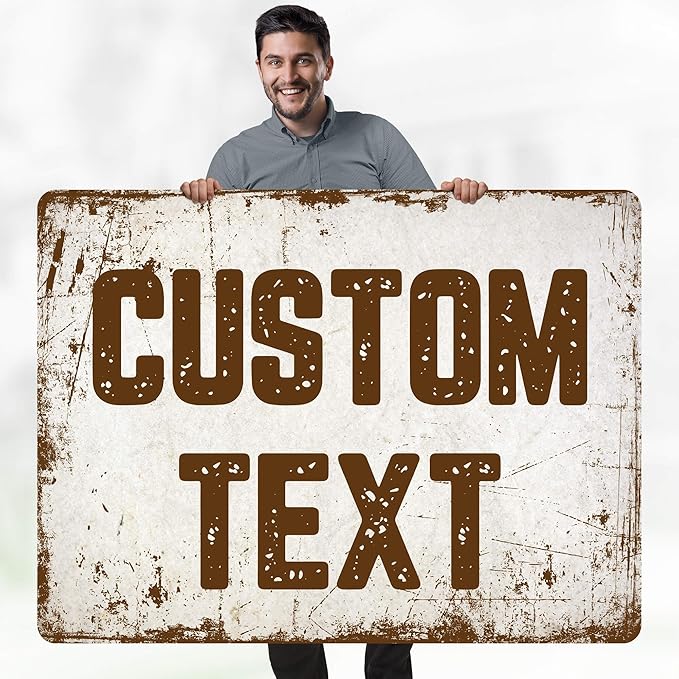 Custom Sign, Custom Street Sign, 11 Font Colors, 13 Font Styles, 4 Hole Options, 22 Sizes, 36x48 Inches, Rust Free DiBound, Fade Resistant, Made in USA by My Sign Center (Rustic)