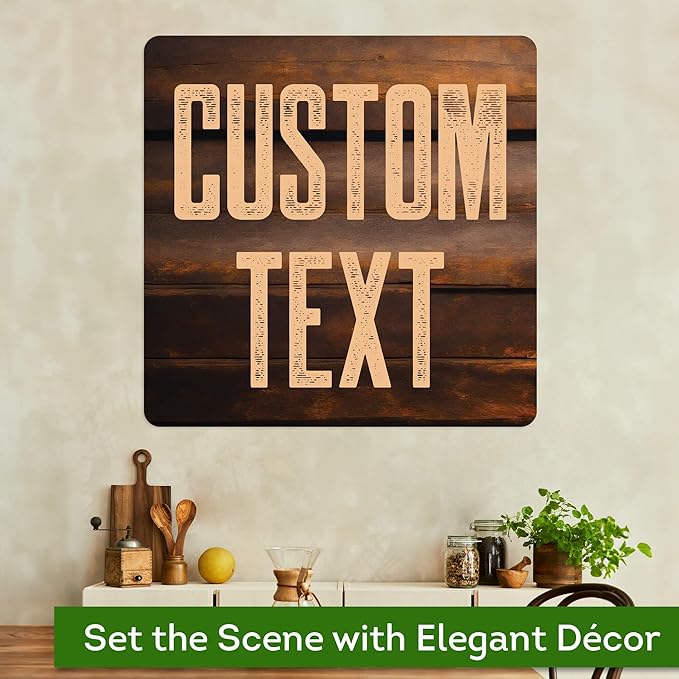 Custom Sign, Custom Street Sign, 11 Font Colors, 13 Font Styles, 4 Hole Options, 22 Sizes, 36x36 Inches, Rust Free DiBound, Fade Resistant, Made in USA by My Sign Center (Vintage Wood)
