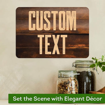 Custom Sign, Custom Street Sign, 11 Font Colors, 13 Font Styles, 4 Hole Options, 22 Sizes, 7x10 Inches, Rust Free DiBound, Fade Resistant, Made in USA by My Sign Center (Vintage Wood)