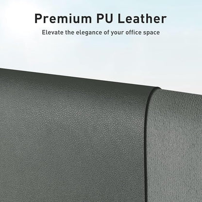 Aothia Leather Desk Pad Protector, Office Desk Mat, Large Mouse Pad, Non-Slip PU Leather Desk Blotter, Laptop Desk Pad, Waterproof Desk Writing Pad for Office and Home (Jungle Green, 31.5" x 15.7")