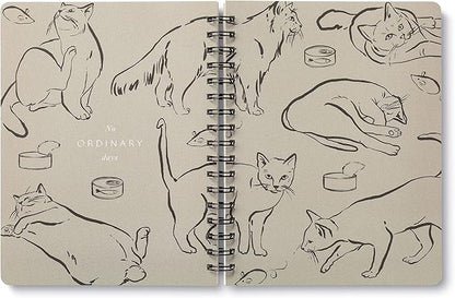 Compendium Spiral Notebook - Wild at Heart — A Designer Spiral Notebook with 192 Lined Pages, College Ruled, 7.0”W x 9.25”H
