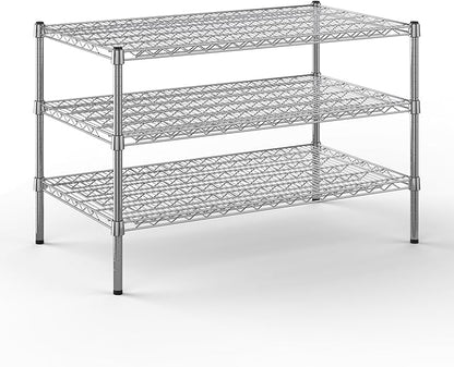 Regal Altair 24" Deep x 42" Wide x 27" Height Wire Shelving Kit | 3-Tier | NSF Commercial Storage Rack Unit