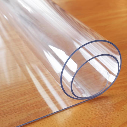 OstepDecor Clear Table Cover Protector 30 x 54 Inch, 1.5mm Thick Plastic Table Cover, Dining Table Protector Pad, Waterproof & Easy Cleaning PVC Desk Mat for Dresser, Coffee & Kitchen Wooden Tabletop