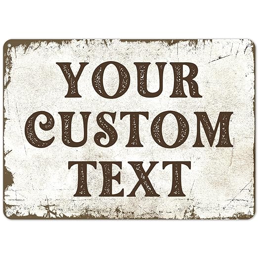 Rustic Custom Sign, Personalized Metal Signs, Gifts for Him Men Dad, Man Cave, Indoor and Outdoor Use 14x10 Inches, ACM, Fade Resistant, Made in The USA