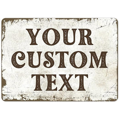 Rustic Custom Sign, Personalized Metal Signs, Gifts for Him Men Dad, Man Cave, Indoor and Outdoor Use 14x10 Inches, ACM, Fade Resistant, Made in The USA