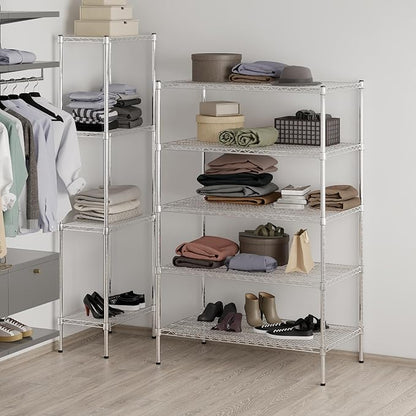 Regal Altair 24" Deep x 42" Wide x 64" Height Wire Shelving Kit | 5-Tier | NSF Commercial Storage Rack Unit