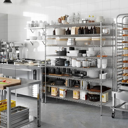 Regal Altair 24" Deep x 60" Wide x 74" Height Wire Shelving Kit | 8-Tier | NSF Commercial Storage Rack Unit