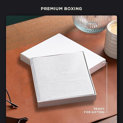 Beechmore Books Square Sketchbook – 8x8 Premium Vegan Leather Bound Large Sketch Book Hardcover with 156 Thick 160gsm Perforated Ivory Pages, Blank Sketch Pad, Gift Boxed Back Pocket, Ribbon Bookmark