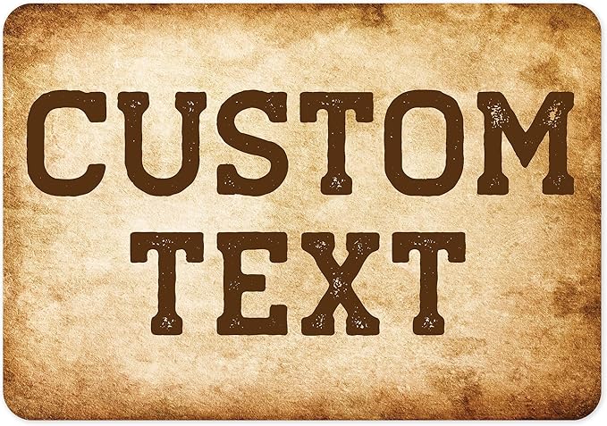 Custom Sign, Custom Street Sign, 11 Font Colors, 13 Font Styles, 4 Hole Options, 22 Sizes, 7x10 Inches, Rust Free DiBound, Fade Resistant, Made in USA by My Sign Center (Vintage)