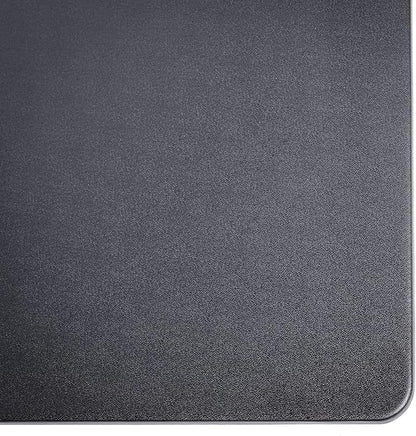 DACASSO Leatherette Desk Mat Without Rails - Luxury Leather Desk Blotter for Writing - Executive Desk Surface Protector - (Black, 30 x 19)