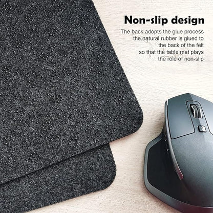 Large Felt Desk Mat,39.4''x19.69'' Non-Slip Desk Mat,Desk Pad Protector for Keyboard, Computer,Desk Accessories for Home and Office,100x50CM Full Desk Mouse pad (Dark Grey)