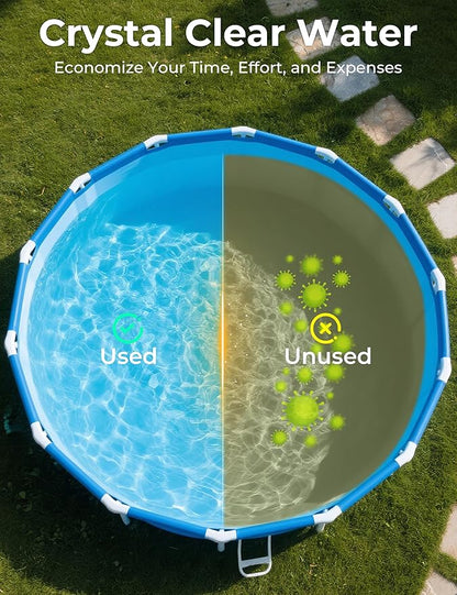 POOLACC 4-in-1 Winter Pool Closing Kit for Above-Ground & In-Ground Pools, Treats Up to 30,000 Gallons Pool Winterizing Kit, Long-Lasting Easy-to-Use Swimming Pool Clarifier & Enzyme (2-Pack)