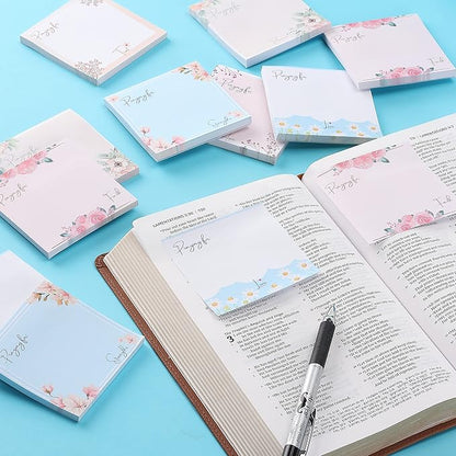 Mr. Pen- Floral Sticky Notes, 3"x3", 12 Pads, 700 Sheets, Colorful | Sticky Notes Bulk, Self-Stick Note Pads, Perfect for Office, School, Home, Study & Organization