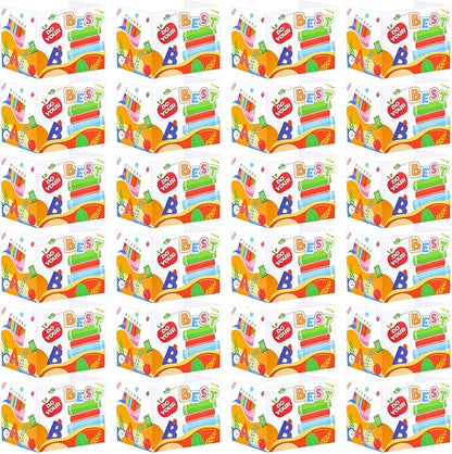 24 Pcs Privacy Boards for Student Desks Bright Colored Classroom Desk Divider Trifold Table Desk Privacy Panel Folders Screen Partition for School Teacher Student Study Test Home(Clock)