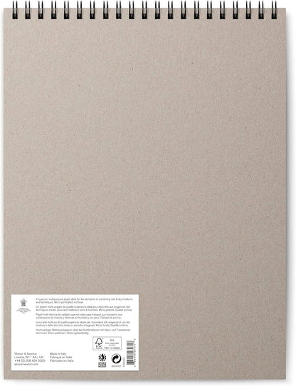 Winsor & Newton Professional Mixed Media Pad, 11" x 14", 30 Sheets, 250gsm, White