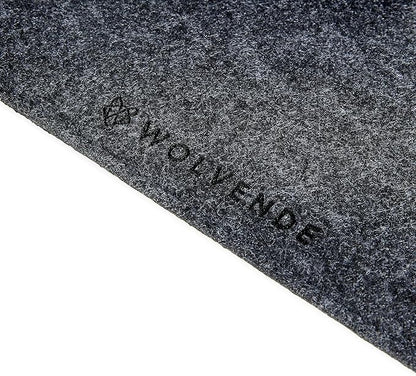 Wolvende Premium Felt Desk Mat | Medium 12" x 36" | Multifunctional Desk Pad for Home Office | Dark Gray