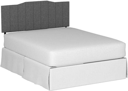 Satish Upholstered Headboard, Channel Stitched Upholstery, Easy Assembly, Full, Grey