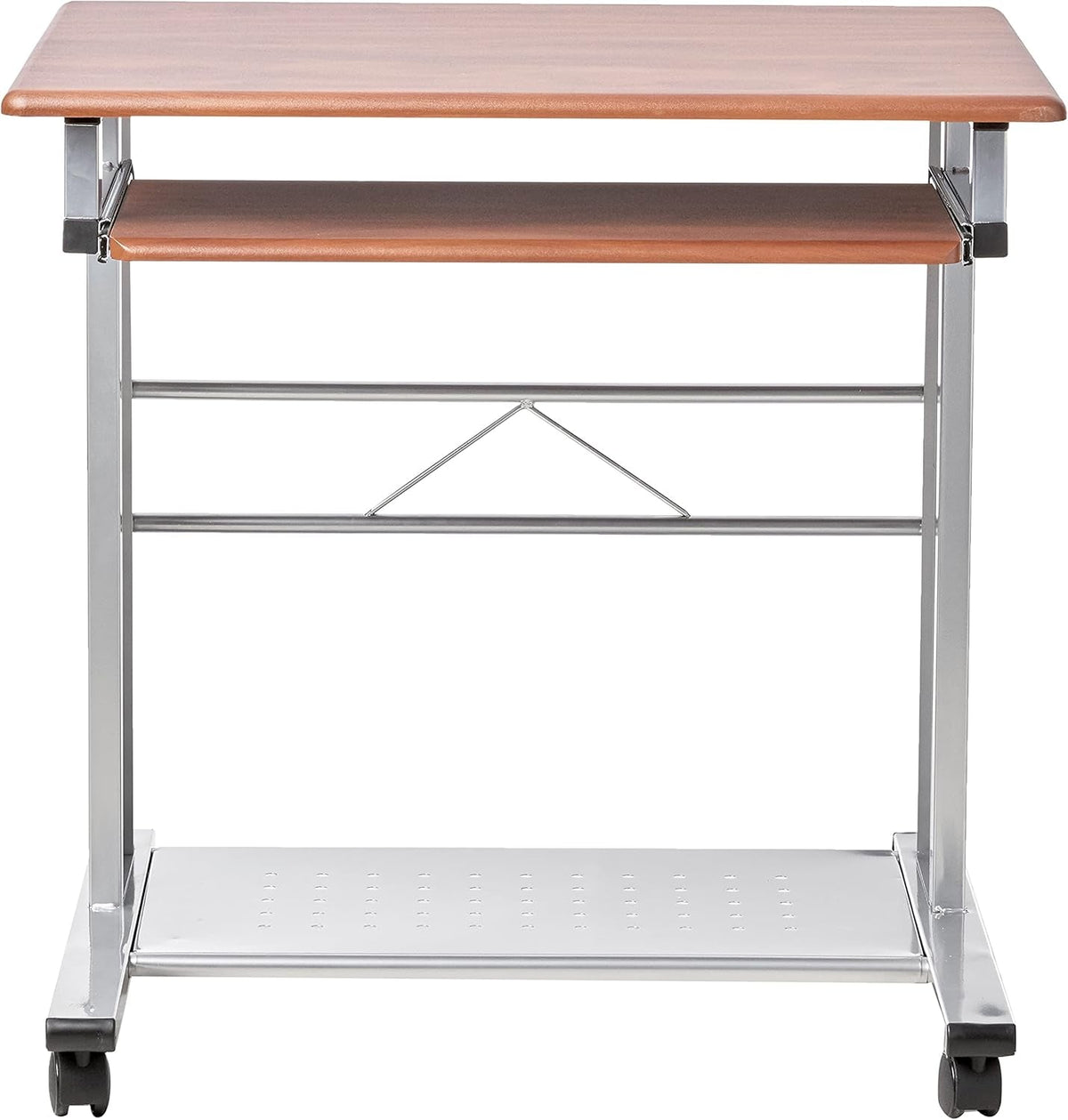 Safco SOHO Mobile Workstation, Medium Cherry and Metallic Gray
