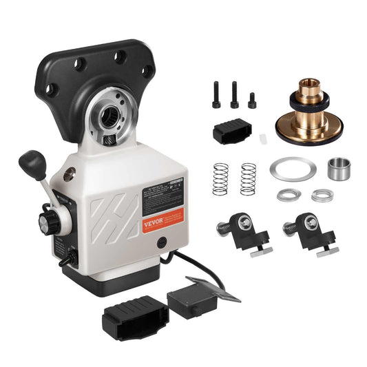 X-Axis Power Feed for Milling Machine, 450 in-lb Torque, 0-200RPM Adjustable Rotate Speed 120V Power Table Feed Mill Feeder, for Bridgeport Some Knee Type Mills with a 5/8" End Shaft Diameter