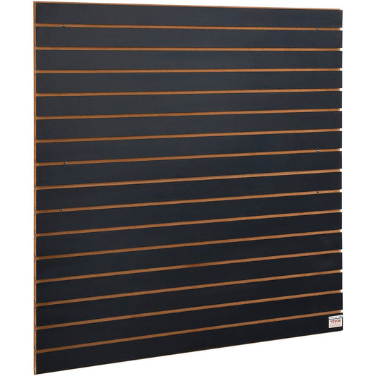 Slatwall Panels, 4 ft x 2 ft Black Garage Wall Panels 24"H x 48"L (Set of 2 Panels), Heavy Duty Garage Wall Organizer Panels Display for Retail Store, Garage Wall, and Craft Storage Organization