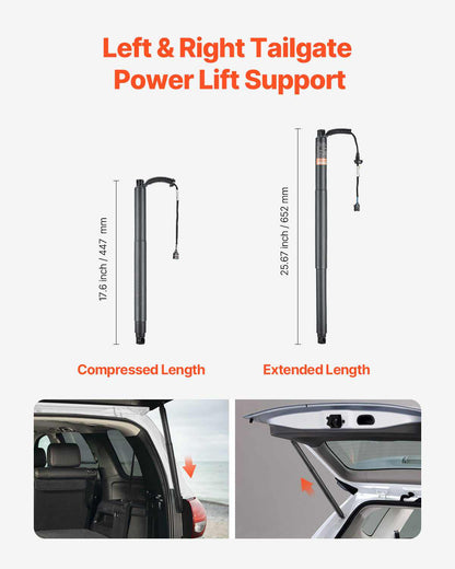 Rear Left & Right Tailgate Power Lift Support, Compatible with 2015-2020 Skoda Superb III 3V5 Estate, Electric Tailgate Liftgate Power Hatch Shock Strut Replace OE# 3V9827851B 3V9827852B (2PCS)