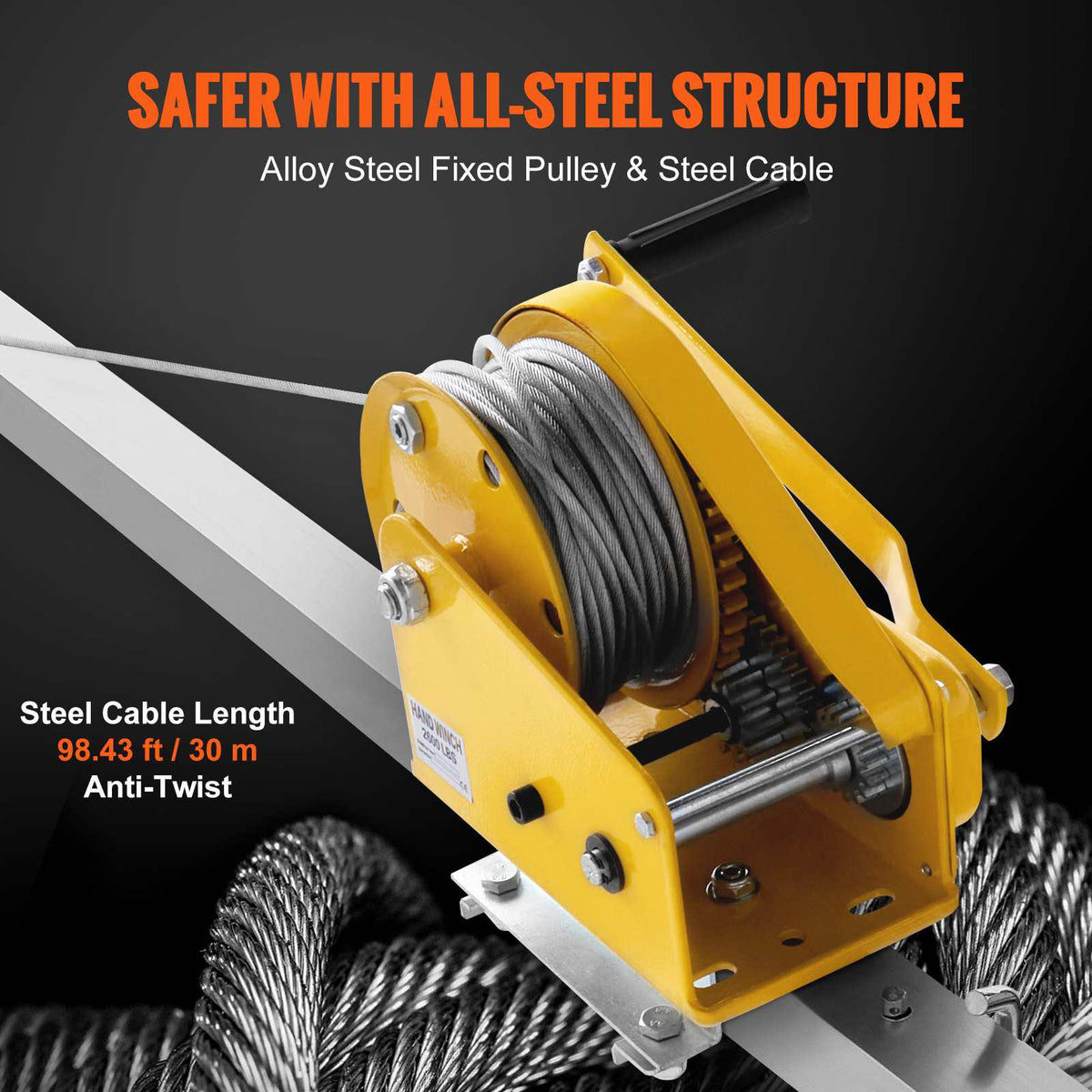 Confined Space Tripod Kit, Confined Space Tripod 8' Legs and 98' Cable, Confined Space Rescue Tripod 32.8' Fall Protection, 2600 lbs Winch, Harness, Storage Bag