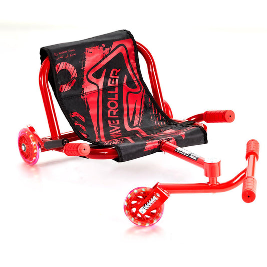 Ride on Scooter, Load Capacity of 132 lbs, Swing Side-to-Side for Amazing Ride Powered by Zig-Zag Motion, Ride on Drifting Toy for Ages 4+, Rides on Any Hard Surface for Indoor & Outdoor, Red