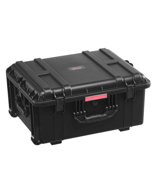 Weatherproof Hard Case, Heavy Duty Protective Dry Box Case with Pre-Cut Foam, Wheels & Retractable Pull Handles for Travel, Hunt, Military, Tactical, IP67 Waterproof Case for Cameras(63x50x32)