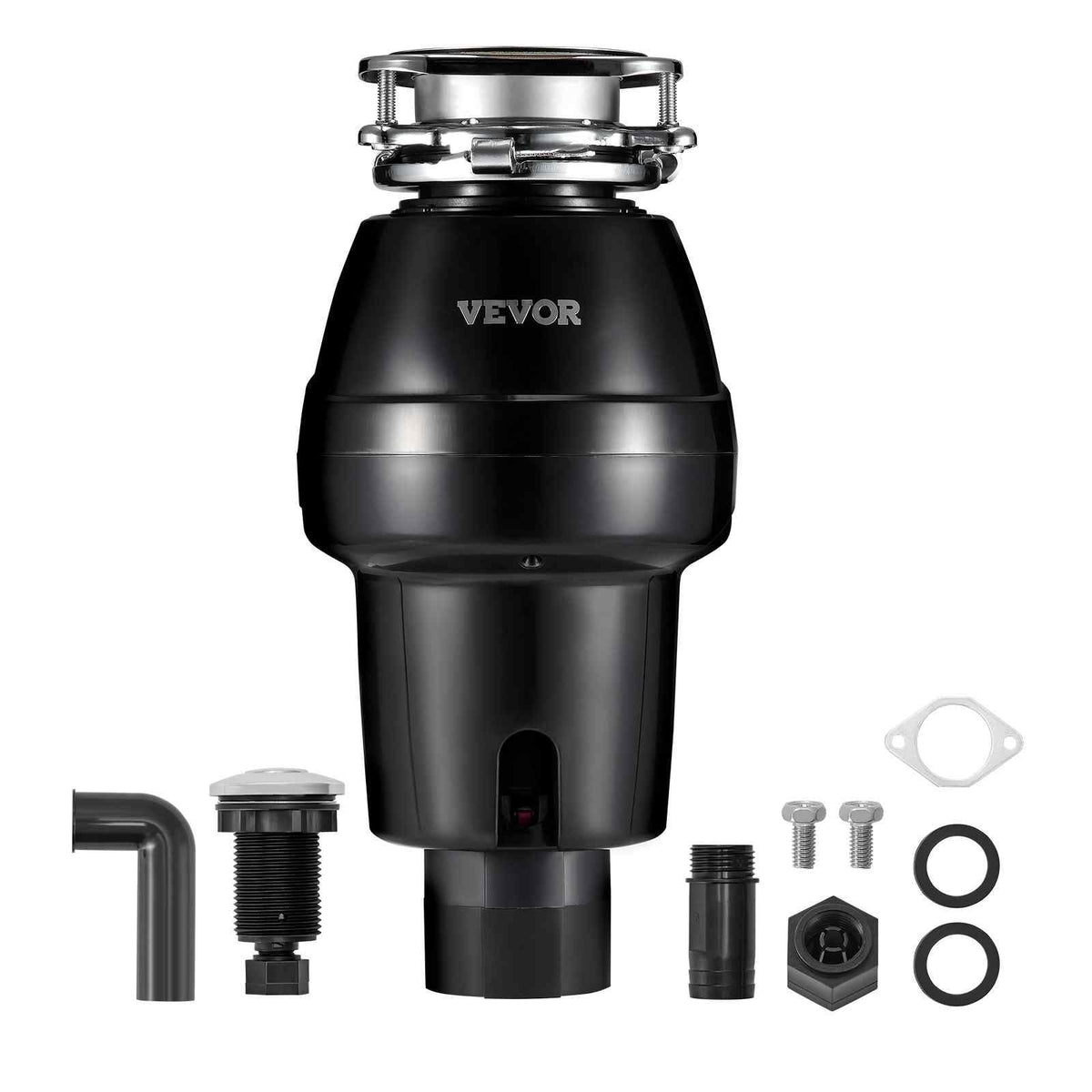 Garbage Disposal, 3/4 HP 3260RPM Continuous Feed Food Waste Disposer, 3-Bolt Mount Food Waste Grinding System with Sound Reduction, Power Cord & Splash Guard for Kitchen Sinks