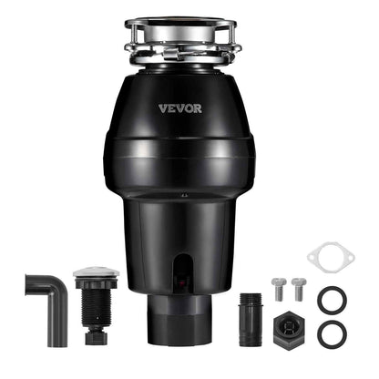 Garbage Disposal, 3/4 HP 3260RPM Continuous Feed Food Waste Disposer, 3-Bolt Mount Food Waste Grinding System with Sound Reduction, Power Cord & Splash Guard for Kitchen Sinks