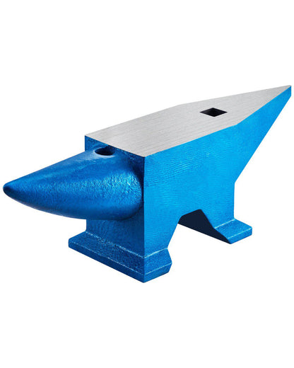 Single Horn Anvil 132Lbs Cast Steel Anvil Blacksmith for Sale Forge Steel Tools with Round and Square Hole and Equipment Anvil Rugged Blacksmith Jewelers Durable and Robust Metal Working Tool