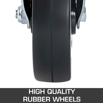 4 Pack 8 Inch Iron Core Polyurethane Swivel Caster With Dual Locking Brake Adjustable Legs 1100LBS Capacity per Wheel