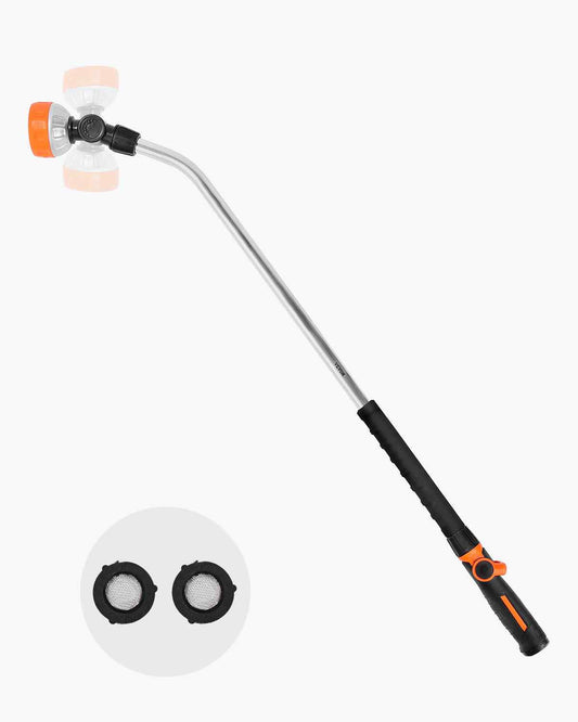 Watering Wand, 36-Inch Extra Long Heavy Duty Garden Hose Wand with 8 Spray Patterns & 180° Swivel Head, Long Hose Nozzle Sprayer with on/off Thumb Control, Ideal for Hanging Baskets, Shrubs, Lawn