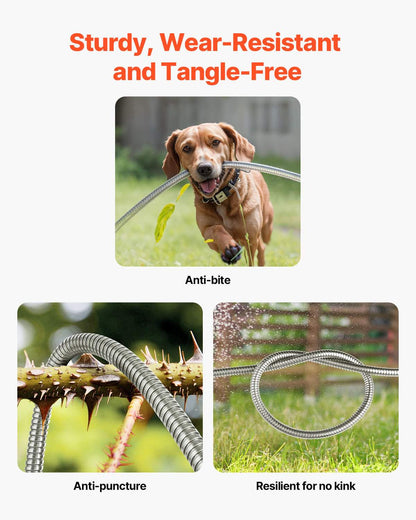 Metal Garden Hose 200 ft, Rust Proof Stainless Steel Water Hose, Heavy Duty Backyard Hose with 10 Function Nozzle, No-Kink & Flexible Water Pipe, Lightweight Metal Hose for Yard, Outdoor