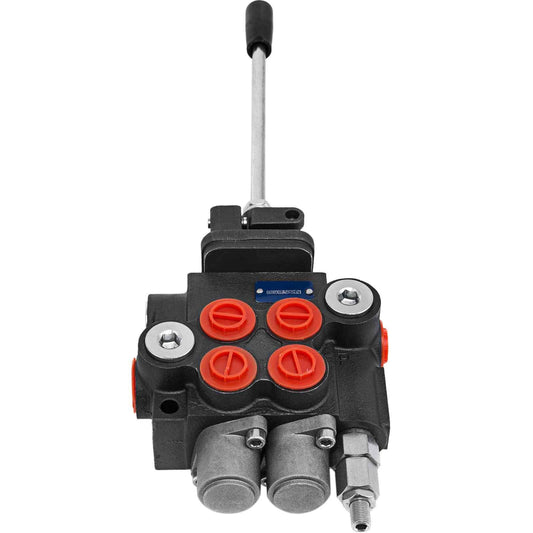 Hydraulic Valve 2 Spool Hydraulic Joystick Control Valve 11gpm Hydraulic Directional Control Valve Double Acting for Tractors Loaders Tanks